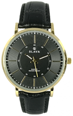 Pánské elegantní hodinky SLAVA černo-zlaté SL 10120