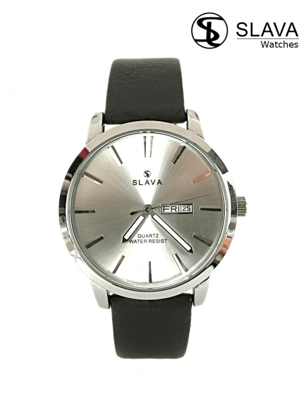 Pánské elegantní hodinky SLAVA SL 10075 se stříbrným ciferníkem