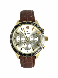 Pánské hodinky SLAVA se stříbrným ciferníkem SL 10066