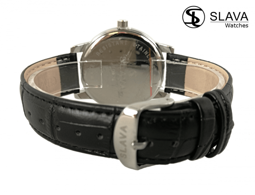 Pánské elegantní hodinky SLAVA SL 10075 se stříbrným ciferníkem