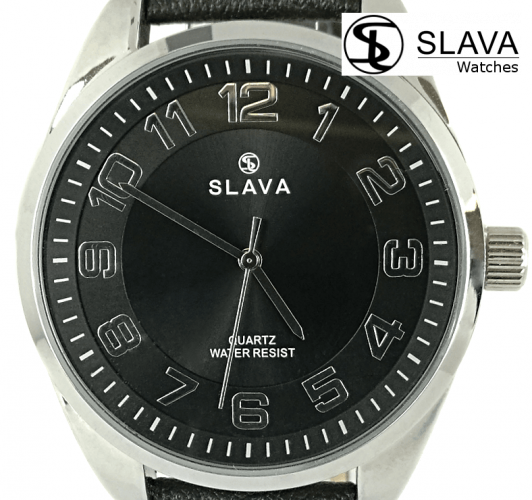Pánské elegantní hodinky SLAVA s výraznými číslicemi