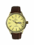 Pánské hnědé elegantní hodinky SLAVA řemínek s imitací krokodýlí kůže