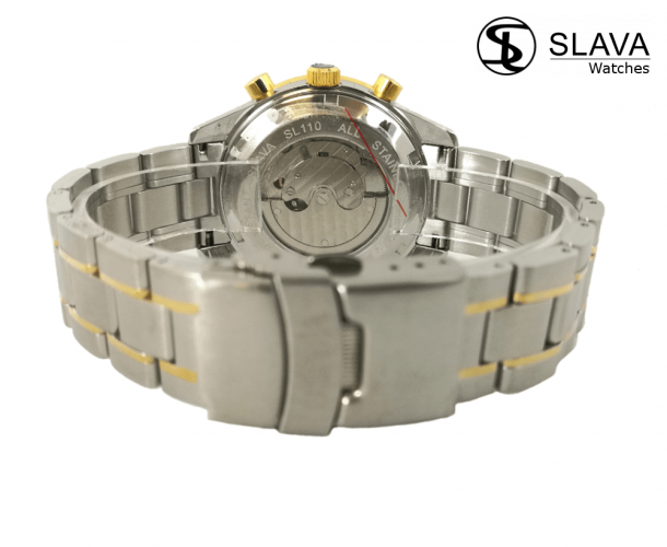 Pánské automatické hodinky s ocelovým řemínkem SLAVA