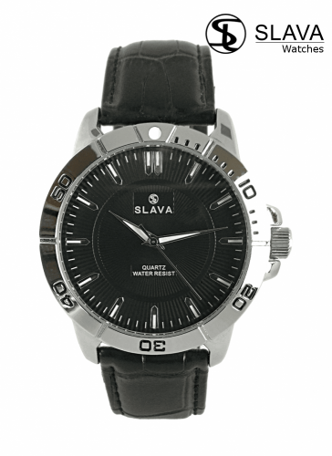Pánské hodinky SLAVA s černým ciferníkem SL 10094