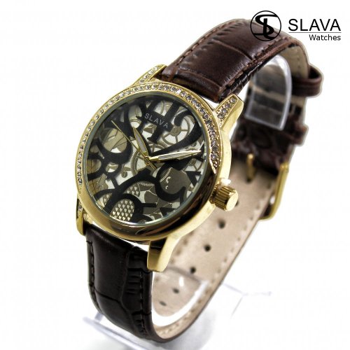 Dámské hodinky s úžasným retro ciferníkem SLAVA 10081