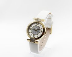 Dámské bílo-zlaté hodinky SLAVA s kamínky Swarovski SLAVA 10054