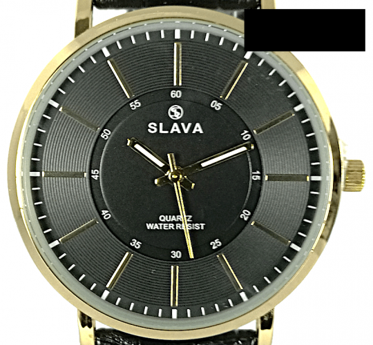 Pánské elegantní hodinky SLAVA černo-zlaté SL 10120