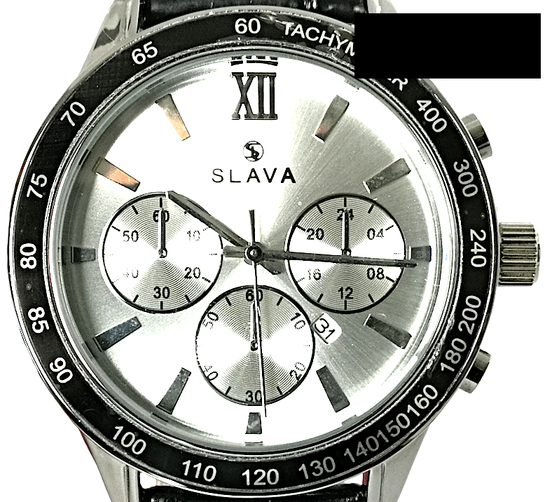 Pánské hodinky SLAVA se stříbrným ciferníkem SL 10066