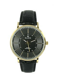 Pánské elegantní hodinky SLAVA černo-zlaté SL 10120