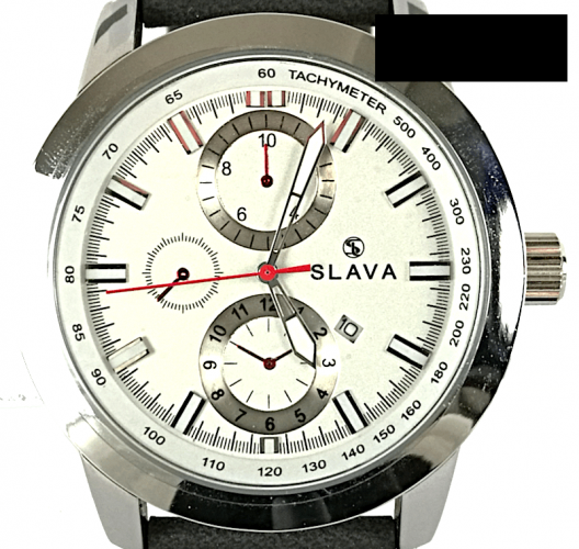 Pánské masivní hodinky SLAVA s černým řemínkem
