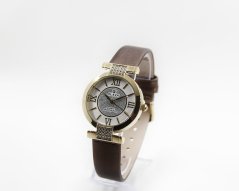 Dámské hodinky SLAVA s kamínky Swarovski a bronzovým páskem SLAVA 10054