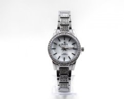 Dámské stříbrné hodinky SLAVA s kamínky SWAROVSKI na řemínku SLAVA 10065