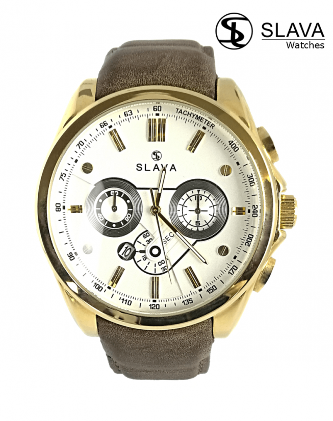 Pánské masivní hodinky SLAVA velikost ciferníku 49 mm