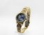 Dámské zlaté hodinky SLAVA vykládané kamínky Swarovski s modrým ciferníkem SLAVA 10065