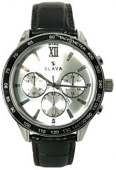 Pánské hodinky SLAVA se stříbrným ciferníkem SL 10066