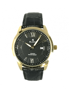 Pánské elegantní hodinky SLAVA s černým ciferníkem SL 10070