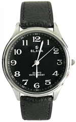 Pánské malé  elegantní hodinky SLAVA se stříbrným ciferníkem 40 mm