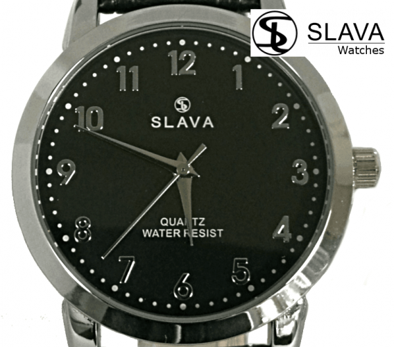 Pánské elegantní hodinky SLAVA černý ciferník