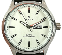 Pánské elegantní hodinky SLAVA s imitací krokodýlí kůže