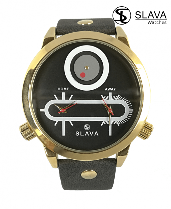 Pánské černé hodinky SLAVA s ciferníkem 50 mm