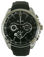 Pánské masivní hodinky SLAVA velikost ciferníku 49 mm s černým ciferníkem