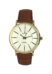 Pánské elegantní hodinky SLAVA hnědo-zlaté SL 10120
