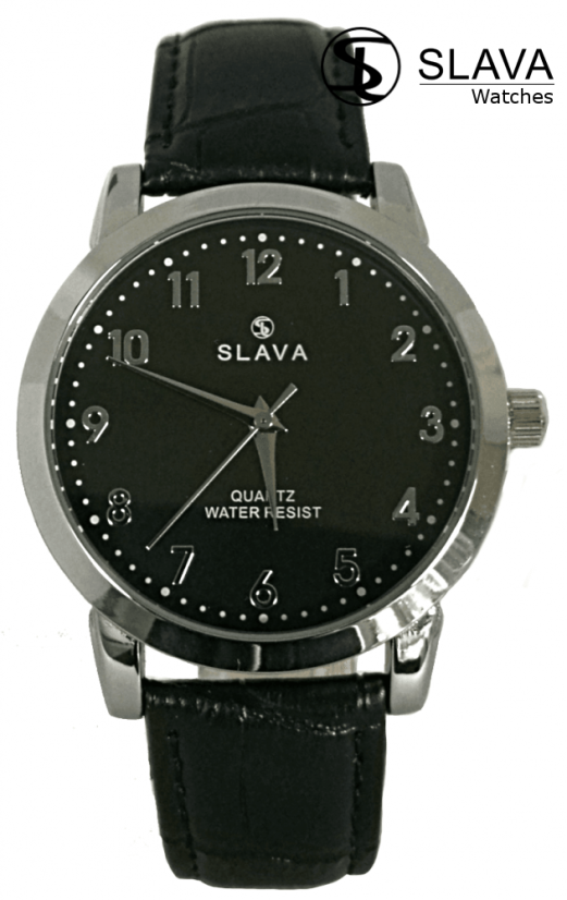 Pánské elegantní hodinky SLAVA černý ciferník