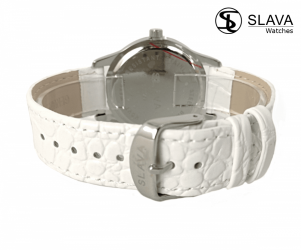 Dámské elegantní hodinky SLAVA s bílým páskem