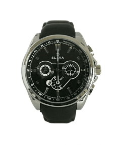 Pánské masivní hodinky SLAVA velikost ciferníku 49 mm s černým ciferníkem
