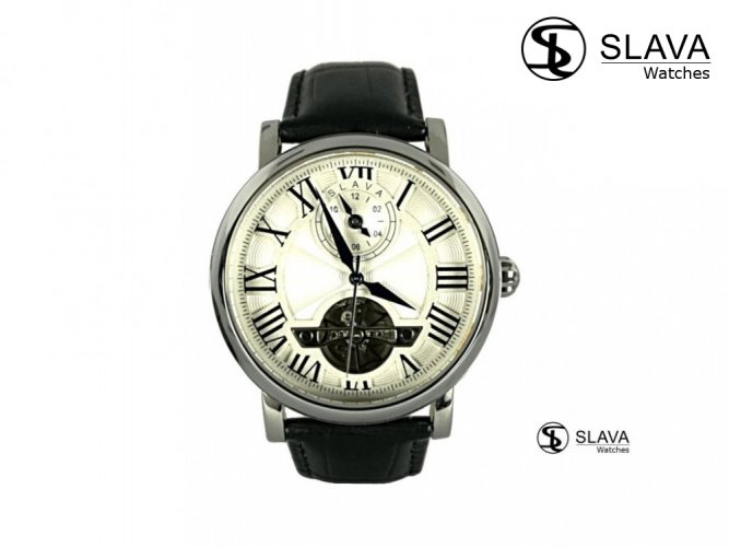 Pánské automatické hodinky SLAVA s viditelnou mechanikou strojku SLAVA 106